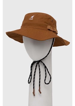 Kangol kapelusz bawełniany kolor brązowy bawełniany ze sklepu ANSWEAR.com w kategorii Kapelusze męskie - zdjęcie 170713825