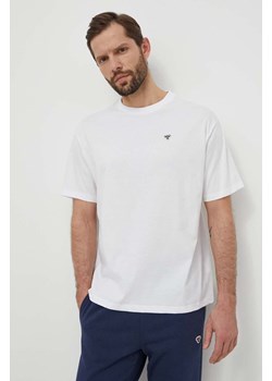 Hummel t-shirt bawełniany kolor biały gładki ze sklepu ANSWEAR.com w kategorii T-shirty męskie - zdjęcie 170714635