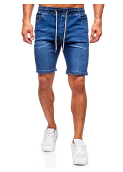 Granatowe krótkie spodenki jeansowe męskie Denley 9328 ze sklepu Denley w kategorii Spodenki męskie - zdjęcie 170714999