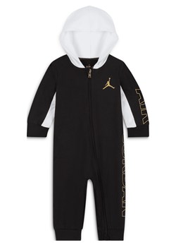 Pajacyk dla niemowląt Jordan Holiday Shine Hooded Coverall (3–6 M) - Czerń ze sklepu Nike poland w kategorii Pajacyki - zdjęcie 170716727