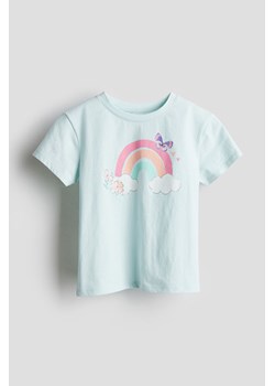 H & M - T-shirt z nadrukiem - Turkusowy ze sklepu H&M w kategorii Bluzki dziewczęce - zdjęcie 170716938