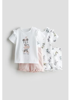 H & M - Bawełniana piżama 2-pak - Biały ze sklepu H&M w kategorii Piżamy dziecięce - zdjęcie 170717079