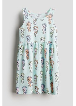 H & M - Bawełniana sukienka we wzory - Zielony ze sklepu H&M w kategorii Sukienki dziewczęce - zdjęcie 170717137