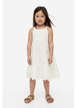 H & M - Sukienka z haftem angielskim - Biały ze sklepu H&M w kategorii Sukienki dziewczęce - zdjęcie 170717149
