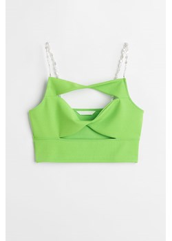 H & M - Top z wycięciami - Zielony ze sklepu H&M w kategorii Bluzki damskie - zdjęcie 170717165