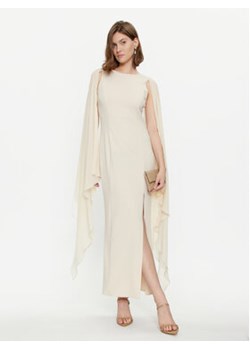 Rinascimento Sukienka koktajlowa CFC0117677003 Beżowy Regular Fit ze sklepu MODIVO w kategorii Sukienki - zdjęcie 170717329