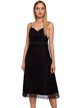 Koronkowa sukienka na ramiączkach w kolorze czarnym M483, Kolor czarny, Rozmiar S, MOE ze sklepu Primodo w kategorii Sukienki - zdjęcie 170718276