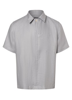 Drykorn Męska koszula lniana - Teed Mężczyźni Regular Fit len jasny szary jednolity ze sklepu vangraaf w kategorii Koszule męskie - zdjęcie 170719648