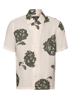 Marc O'Polo Koszula męska Mężczyźni Regular Fit len écru wzorzysty ze sklepu vangraaf w kategorii Koszule męskie - zdjęcie 170719699