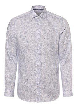 Eterna Slim Fit Koszula męska - non-iron Mężczyźni Slim Fit Bawełna biały wzorzysty ze sklepu vangraaf w kategorii Koszule męskie - zdjęcie 170719709