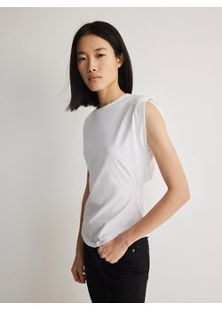 Reserved - Taliowany t-shirt - biały ze sklepu Reserved w kategorii Bluzki damskie - zdjęcie 170721067