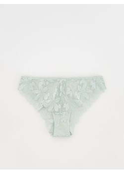 Reserved - Koronkowe majtki bikini - jasnozielony ze sklepu Reserved w kategorii Majtki damskie - zdjęcie 170724855