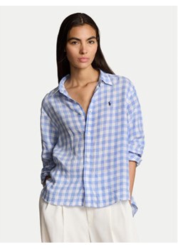 Polo Ralph Lauren Koszula 211935130001 Niebieski Relaxed Fit ze sklepu MODIVO w kategorii Koszule damskie - zdjęcie 170726127