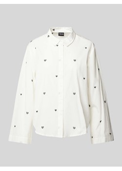 Bluzka z wyhaftowanymi motywami model ‘FREDORA HEART’ ze sklepu Peek&Cloppenburg  w kategorii Koszule damskie - zdjęcie 170726596
