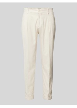 Spodnie z zakładkami w pasie model ‘Louis’ ze sklepu Peek&Cloppenburg  w kategorii Spodnie męskie - zdjęcie 170726599