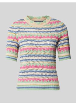 Bluzka z dzianiny z okrągłym dekoltem model ‘MULTA’ ze sklepu Peek&Cloppenburg  w kategorii Swetry damskie - zdjęcie 170726626
