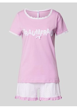 Piżama z wyhaftowanym napisem model ‘Traumfrau’ ze sklepu Peek&Cloppenburg  w kategorii Piżamy damskie - zdjęcie 170726747