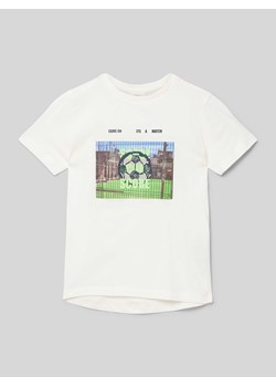 T-shirt z nadrukiem z motywem i napisem ze sklepu Peek&Cloppenburg  w kategorii Bluzki dziewczęce - zdjęcie 170727097