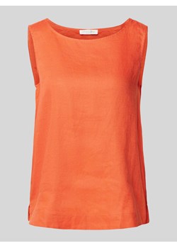 Top bluzkowy z lnu w jednolitym kolorze ze sklepu Peek&Cloppenburg  w kategorii Bluzki damskie - zdjęcie 170727179