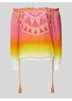Bluzka z odkrytymi ramionami i efektem batiku ze sklepu Peek&Cloppenburg  w kategorii Bluzki damskie - zdjęcie 170727609
