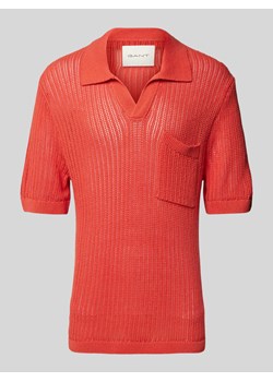 Koszulka polo z mieszanki lnu w jednolitym kolorze ze sklepu Peek&Cloppenburg  w kategorii T-shirty męskie - zdjęcie 170728226