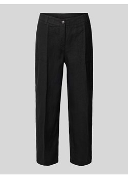 Spodnie lniane o skróconym kroju regular fit model ‘Nora’ ze sklepu Peek&Cloppenburg  w kategorii Spodnie damskie - zdjęcie 170728439