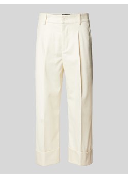 Spodnie materiałowe z zakładkami w pasie model ‘ZEEYA’ ze sklepu Peek&Cloppenburg  w kategorii Spodnie damskie - zdjęcie 170728519