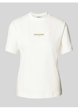 T-shirt z nadrukiem z logo model ‘AZULEJOS’ ze sklepu Peek&Cloppenburg  w kategorii Bluzki damskie - zdjęcie 170728896