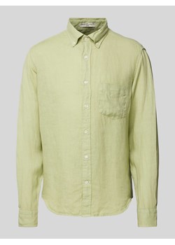 Koszula casualowa o kroju regular fit z lnu z kieszenią na piersi ze sklepu Peek&Cloppenburg  w kategorii Koszule męskie - zdjęcie 170729029
