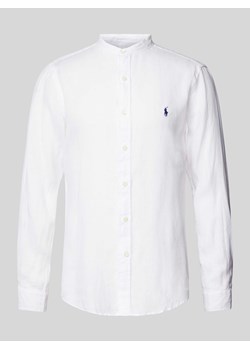 Koszula casulowa o kroju slim fit z lnu ze stójką ze sklepu Peek&Cloppenburg  w kategorii Koszule męskie - zdjęcie 170729167