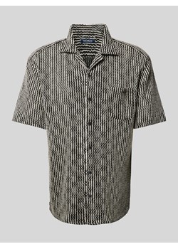 Koszula casualowa o kroju tailored fit z kołnierzem z połami model ‘ZEUS’ ze sklepu Peek&Cloppenburg  w kategorii Koszule męskie - zdjęcie 170729337