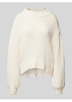 Sweter z dzianiny w jednolitym kolorze model ‘Loui’ ze sklepu Peek&Cloppenburg  w kategorii Swetry damskie - zdjęcie 170729455