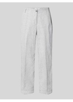 Spodnie z lnu z efektem melanżu ze sklepu Peek&Cloppenburg  w kategorii Spodnie damskie - zdjęcie 170729795