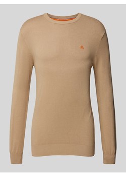 Sweter z dzianiny z wyhaftowanym logo ze sklepu Peek&Cloppenburg  w kategorii Swetry męskie - zdjęcie 170729907