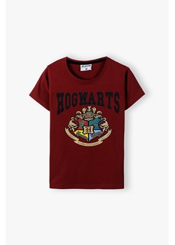 Bawełniany t-shirt dziewczęcy Harry Potter - bordowy ze sklepu 5.10.15 w kategorii Bluzki dziewczęce - zdjęcie 170730016