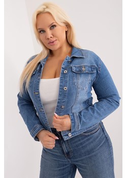 Jeansowa kurtka plus size z kieszeniami ze sklepu 5.10.15 w kategorii Kurtki damskie - zdjęcie 170730137