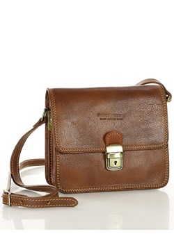 Torba skórzana kwadratowa premium Florence bag - MARCO MAZZINI brązowa ze sklepu Verostilo w kategorii Listonoszki - zdjęcie 170730378