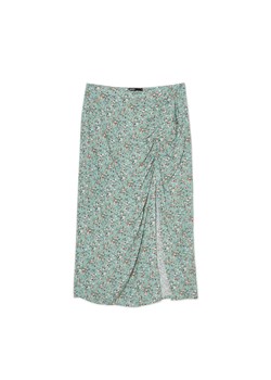 Cropp - Zielona spódnica midi w kwiatki - zielony ze sklepu Cropp w kategorii Spódnice - zdjęcie 170730507
