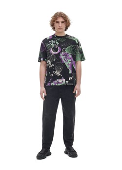 Cropp - Koszulka comfort z printem - czarny ze sklepu Cropp w kategorii T-shirty męskie - zdjęcie 170730529