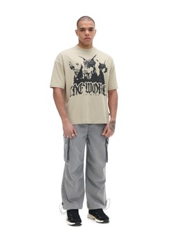 Cropp - Beżowa koszulka z psami - beżowy ze sklepu Cropp w kategorii T-shirty męskie - zdjęcie 170730566