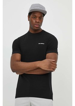 Karl Lagerfeld t-shirt męski kolor czarny gładki ze sklepu ANSWEAR.com w kategorii T-shirty męskie - zdjęcie 170734156