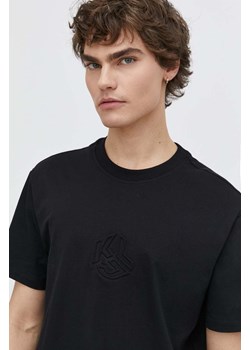 Karl Lagerfeld Jeans t-shirt bawełniany męski kolor czarny z aplikacją ze sklepu ANSWEAR.com w kategorii T-shirty męskie - zdjęcie 170734256