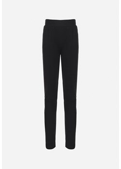 Czarne Bawełniane Legginsyz Szeroką Gumką w Pasie Igrains ze sklepu Born2be Odzież w kategorii Spodnie dziewczęce - zdjęcie 170735956