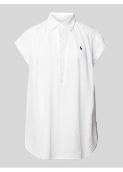 Bluzka lniana z krótkimi rękawami ze sklepu Peek&Cloppenburg  w kategorii Koszule damskie - zdjęcie 170737416
