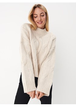 Mohito - Sweter z ozdobnym splotem - kremowy ze sklepu Mohito w kategorii Swetry damskie - zdjęcie 170737728