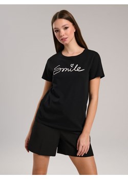 Sinsay - Koszulka z nadrukiem - czarny ze sklepu Sinsay w kategorii Bluzki damskie - zdjęcie 170738036