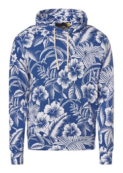 Polo Ralph Lauren Męski sweter z kapturem Mężczyźni Bawełna błękit królewski wzorzysty ze sklepu vangraaf w kategorii Bluzy męskie - zdjęcie 170738147