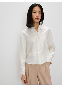 Reserved - Koszula z metalizowaną nitką - biały ze sklepu Reserved w kategorii Bluzki damskie - zdjęcie 170738506