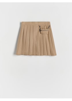 Reserved - Plisowana spódnica z saszetką - beżowy ze sklepu Reserved w kategorii Spódnice dziewczęce - zdjęcie 170738698