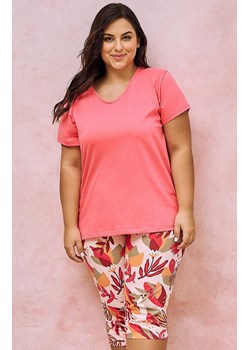 Piżama damska plus size Tessa 3154, Kolor koralowy-wzór, Rozmiar 4XL, Taro ze sklepu Intymna w kategorii Piżamy damskie - zdjęcie 170739957